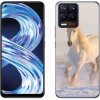 Pouzdro a kryt na mobilní telefon Realme Pouzdro mmCase Gelové Realme 8 Pro - kůň ve sněhu