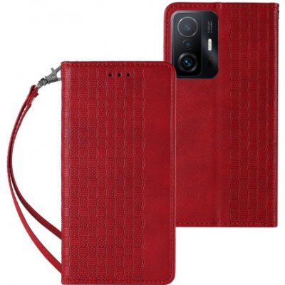 Pouzdro MG Magnet Strap knížkové kožené na Xiaomi Redmi Note 11 Pro 4G/5G, červené – Zbozi.Blesk.cz