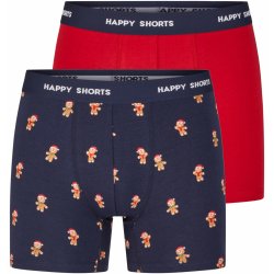 Happy Shorts vánoční boxerky 2 kusy bordó