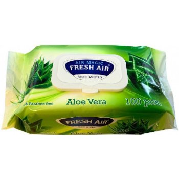 Fresh Air Vlhčené Ubrousky Aloe Vera 100 ks