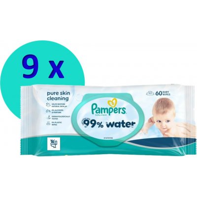 Pampers Aqua čistící ubrousky 9 x 60 ks – Hledejceny.cz