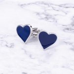 Knoflickarna.CZ manžetové knoflíčky Modré srdce – Hledejceny.cz
