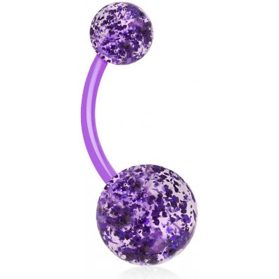 Šperky4U piercing do pupíku banánek se třpytkami BA01049-A – Zboží Mobilmania