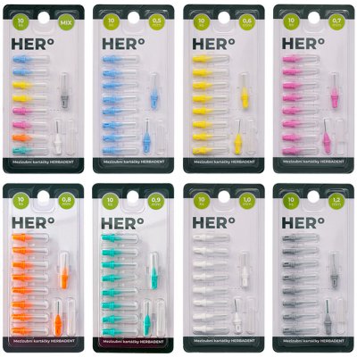 Herbadent HERo 0,9 mm náhradní mezizubní kartáček 10 ks – Zboží Dáma