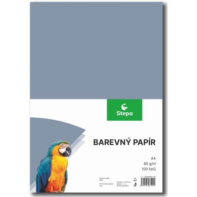 Barevný papír A4 100/80 g šedý Stepa s.r.o. – Sleviste.cz