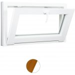 ALUPLAST Sklopné plastové okno dekor/bílé 110x50 Oregon/bílá, Dvojsklo Ug= 1,1 – Hledejceny.cz