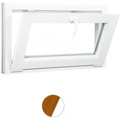 ALUPLAST Sklopné plastové okno dekor/bílé 110x50 Oregon/bílá, Dvojsklo Ug= 1,1 – Hledejceny.cz