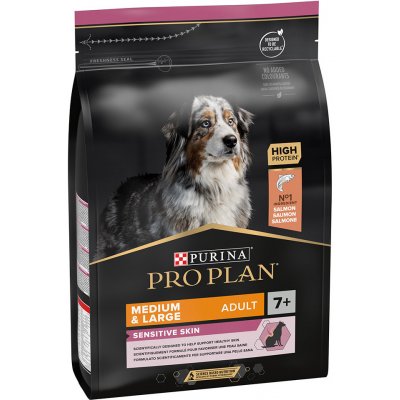 Purina Pro Plan Medium & Large Adult 7+ Sensitive Skin losos 2 x 3 kg – Hledejceny.cz