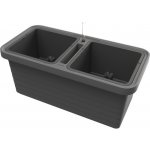 PLASTIA Truhlík samozavlažovací BERBERIS DUO antracit 80x40x35 cm – Zboží Mobilmania