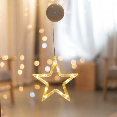 ACA DECOR LED Vánoční hvězda do okna teplá bílá barva IP20 3xAAA přísavka – Hledejceny.cz