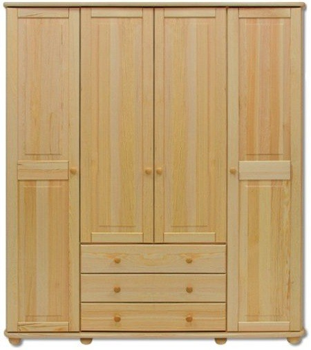Nábytek z lesa Šatní skříň Country 4+3P SF129 masiv borovice 165 x 190 x 60 cm