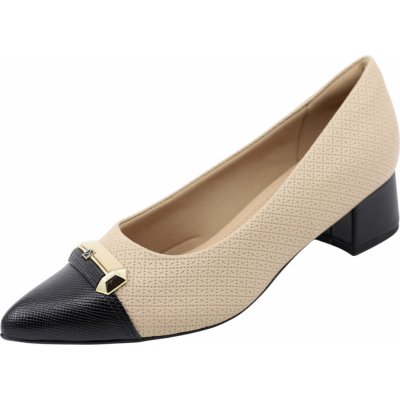 Dámské růžové lodičky PICCADILLY 739065-1 ivory/black – Sleviste.cz