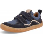 Froddo Barefoot textilní tenisky BF D-Velcro Dark blue modré – Zboží Mobilmania