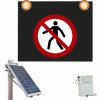 Piktogram Značka s výstražným světlem se solárním napájením, Průchod z