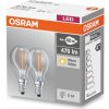 Žárovka Osram 2PAK LED žárovka LED E14 P45 4W = 40W 470lm 2700K Teplá bílá Filament Base