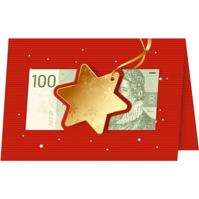 Přání vánoční s výsekem na peníze – Zboží Živě