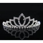 B-TOP Čelenka do vlasů s kamínky ve tvaru korunky - stříbrná – Zboží Dáma