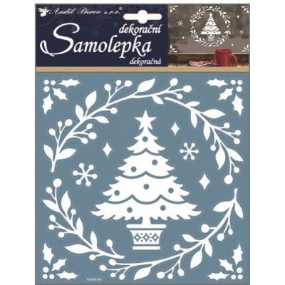 Anděl Samolepky bílé s glitry 23 x 18 cm stromek 10359 – Hledejceny.cz
