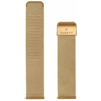 Garett řemínek 18 mm, zlatý kovový, typ Mesh - STRAP_GLD_STL_18MM – Zboží Živě