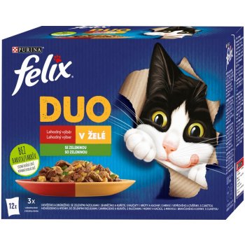 Felix Fantastic Duo Lahodný výběr se zeleninou v želé 12 x 85 g