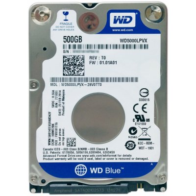 WD Scorpio BLU 500GB, 2,5", SATA 3Gbs, 8MB, WD5000LPVX – Hledejceny.cz