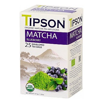 Tipson BIO Matcha Blueberry 25 x 1,5 g