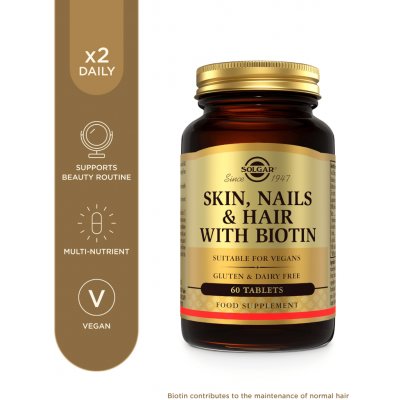Solgar Skin, Nails and Hair Formula pro krásné vlasy, pleť a nehty 60 ks – Hledejceny.cz