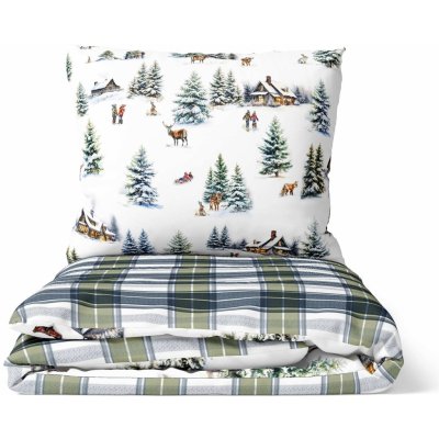 Darré bavlna povlečení Vánoce na horách 140x200 70x90 – Zboží Mobilmania