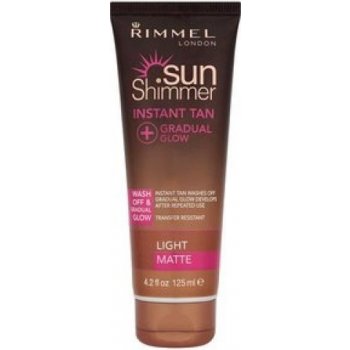 Rimmel Sun Shimmer Instant Tan + Gradual Glow samoopalovací gel Medium Matte 125 ml