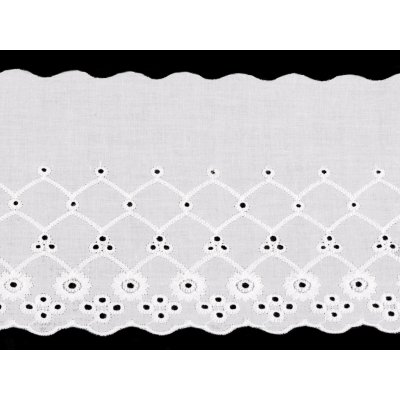 Bavlněná madeira - štykování šíře 12 cm Varianta: Off White, Balení: 1 m – Zboží Dáma