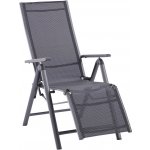 Sunfun Maja Polohovací křeslo relaxační, 78 x 58 x 110 cm, hliník, textil, šedý, antracit FDA50381-MAJA – Hledejceny.cz