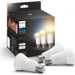 Philips Hue Bluetooth LED White Ambiance set 3ks žárovek 8719514328266 E27 A60 3x6W 3x800lm 2200-6500K bílé stmívatelné – Hledejceny.cz