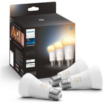 Philips Hue Bluetooth LED White Ambiance set 3ks žárovek 8719514328266 E27 A60 3x6W 3x800lm 2200-6500K bílé stmívatelné