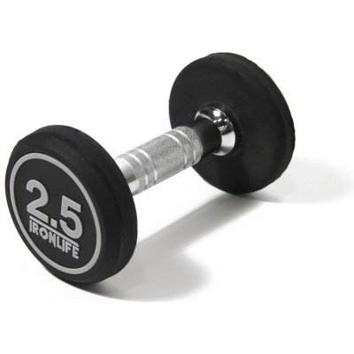 IRONLIFE Jednoruční činka pogumovaná 2,5 kg – Sleviste.cz