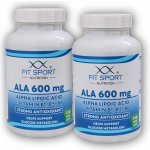 FitSport Nutrition 2x ALA 600 mg Alpha Lipoic Acid + Vitamin B1, B5, B6 120 vege kapslí – Hledejceny.cz