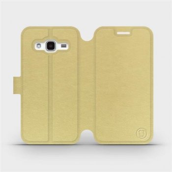 Pouzdro Mobiwear Flip Samsung Galaxy J3 2016 v provedení C_GOS Gold&Gray