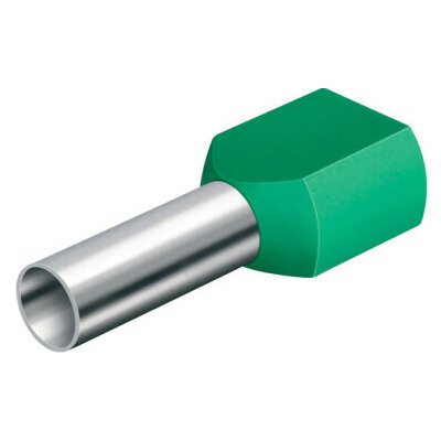 DD 16-25 zelená Dutinka dvojitá,průřez 2x16mm2/délka 25mm,dle DIN46228,zelená – Sleviste.cz