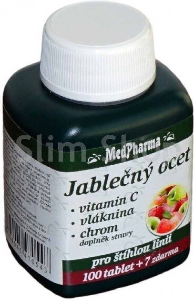 MedPharma Jablečný ocet Vitamín C vláknina chrom 107 tablet | Srovnanicen.cz