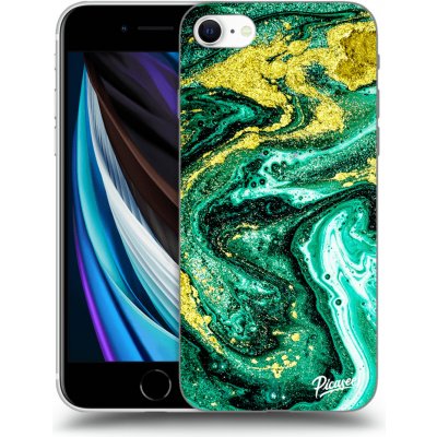 Pouzdro Picasee silikonové Apple iPhone SE 2020 - Green Gold čiré – Zboží Mobilmania