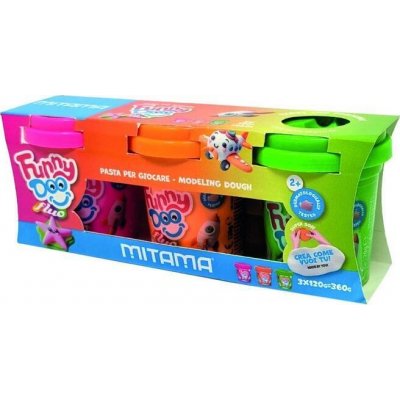 FUNNY DOO sada 3 nenonové barvy 3x120 g oranžová růžová zelená MITAMA 63849 balení 3 ks – Zboží Mobilmania