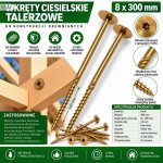 Vruty do dřeva PGB 8 x 300 mm 50 ks – Hledejceny.cz