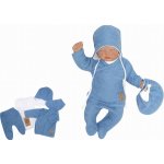 Z&Z 5-dílná kojenecká soupravička pletená do porodnice modrá bílá – Zboží Mobilmania