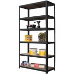 Fistar Regál 2200 x 1000 x 500 mm lakovaný 6 polic černá – HobbyKompas.cz