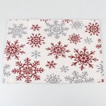 Casa de Engel prostírání vánoční s vločkami červené 33×48cm – Zboží Mobilmania