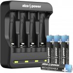 AlzaPower SET AP410-B Battery Charger + Rechargeable battery HR03 (AAA) 800 mAh 4ks BUN – Zboží Živě