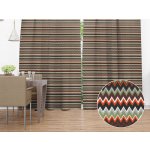 Biante Bavlněný závěs Sandra SA-097 Retro cik cak 130x140 cm – Zboží Mobilmania