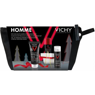 Vichy Homme pleťová péče 50 ml + sprchový gel 200 ml + roll-on 50 ml dárková sada – Sleviste.cz