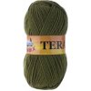 Příze Pletací příze Vlnika TERA 019 khaki, klasická, 100g/310m