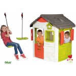 Smoby Set domeček Neo Jura Lodge se dvěma dveřmi a dárek výškově nastavitelná houpačka Activity Swing – Hledejceny.cz