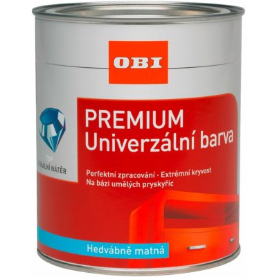 OBI Premium 0,75 l hedvábně matný ohnivě červená – Sleviste.cz